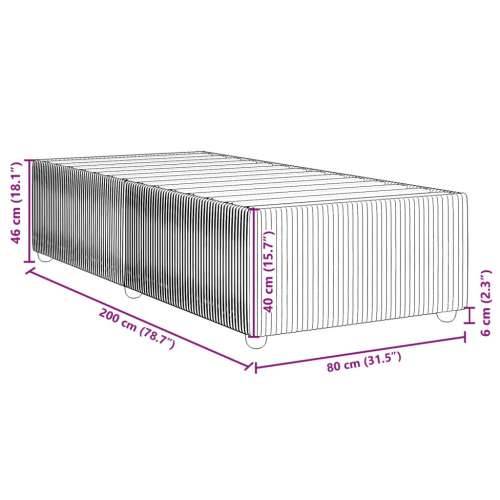 Okvir za krevet bez madraca plava 80x200cm od tkanine - Plava 80 x 200 cm Cijena
