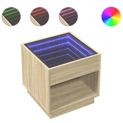 Noćni ormarić s beskonačnim LED boja hrasta sonome 50x50x50 cm - sonoma hrast 50 x 50 x 50 cm 1 Cijena