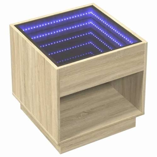 Noćni ormarić s beskonačnim LED boja hrasta sonome 50x50x50 cm - sonoma hrast 50 x 50 x 50 cm 1 Cijena