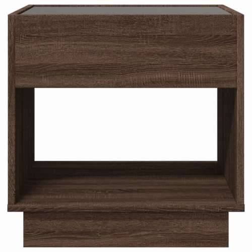 Noćni ormarić s beskonačnim LED boja smeđeg hrasta 50x50x50 cm - Smeđi hrast 50 x 50 x 50 cm 1 Cijena