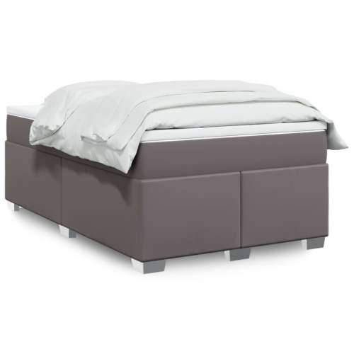 Krevet s oprugama i madracem sivi 120x190 cm od umjetne kože - Siva 120 x 190 cm Cijena