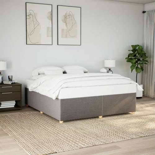 Okvir za krevet bez madraca smeđesivi 200x200 cm od tkanine - Sivo-smeđa 200 x 200 cm Cijena
