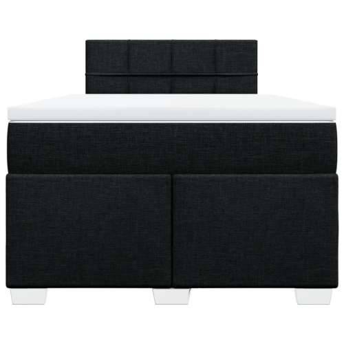 Krevet box spring s madracem crni 120 x 190 cm od tkanine - Crna 120 x 190 cm Blok s kvadratima Cijena