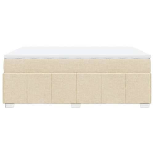 Krevet s oprugama i madracem krem 140 x 190 cm od tkanine - Krema 140 x 190 cm Cijena