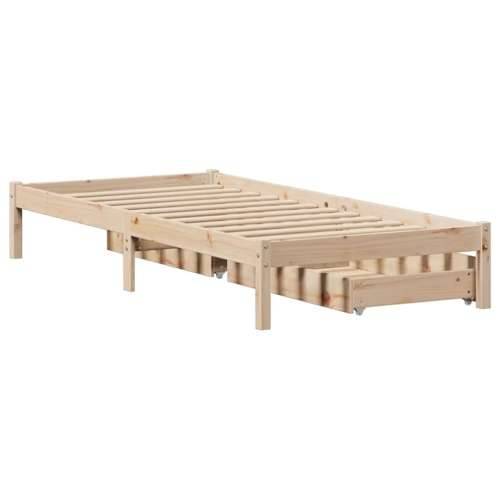Okvir kreveta bez madraca 90 x 200 cm od masivne borovine - Prirodna 90 x 200 cm Cijena