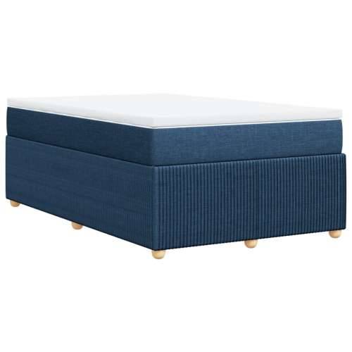 Krevet s oprugama i madracem plavi 120 x 200 cm od tkanine - Plava 120 x 200 cm Cijena