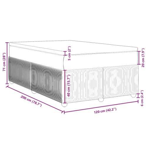 Krevet s oprugama i madracem plavi 120 x 200 cm od tkanine - Plava 120 x 200 cm Cijena