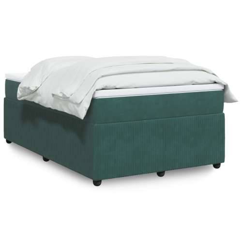 Krevet box spring s madracem tamnozeleni 120x190 cm baršunasti - Tamnozelena 120 x 190 cm Cijena