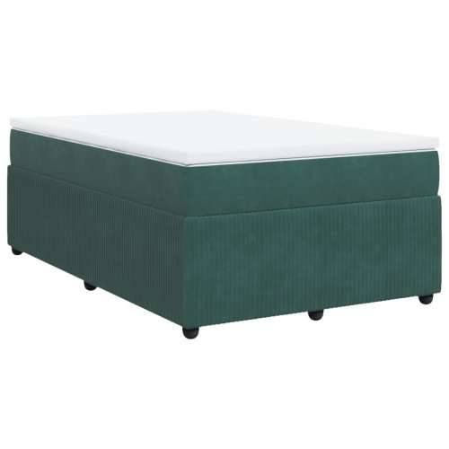 Krevet box spring s madracem tamnozeleni 120x190 cm baršunasti - Tamnozelena 120 x 190 cm Cijena