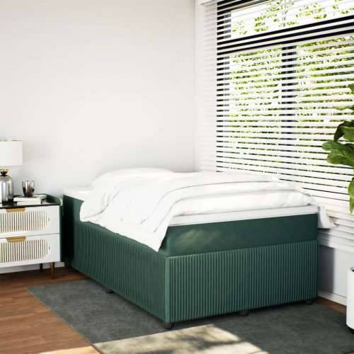 Krevet box spring s madracem tamnozeleni 120x190 cm baršunasti - Tamnozelena 120 x 190 cm Cijena