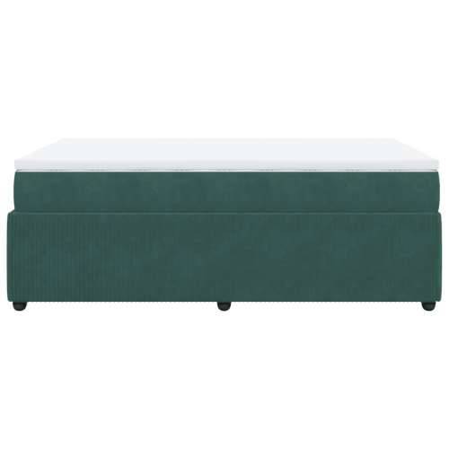 Krevet box spring s madracem tamnozeleni 120x190 cm baršunasti - Tamnozelena 120 x 190 cm Cijena