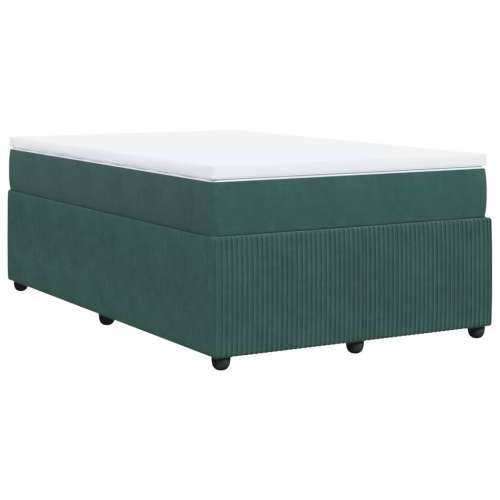Krevet box spring s madracem tamnozeleni 120x190 cm baršunasti - Tamnozelena 120 x 190 cm Cijena