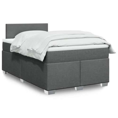 Krevet box spring s madracem tamnosivi 120 x 190 cm tkanina - Tamno siva 120 x 190 cm Gladak dizajn Cijena