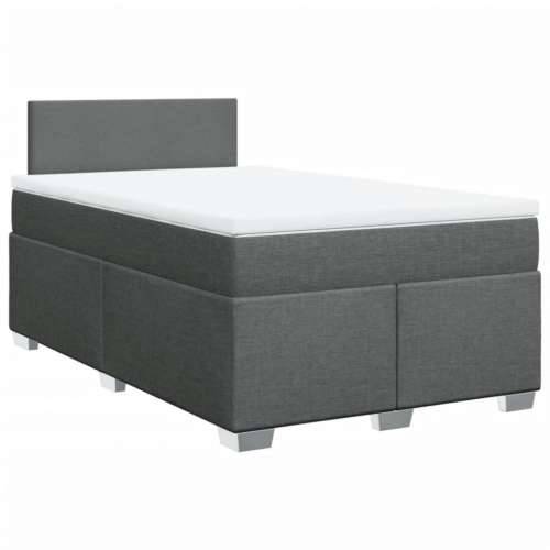 Krevet box spring s madracem tamnosivi 120 x 190 cm tkanina - Tamno siva 120 x 190 cm Gladak dizajn Cijena