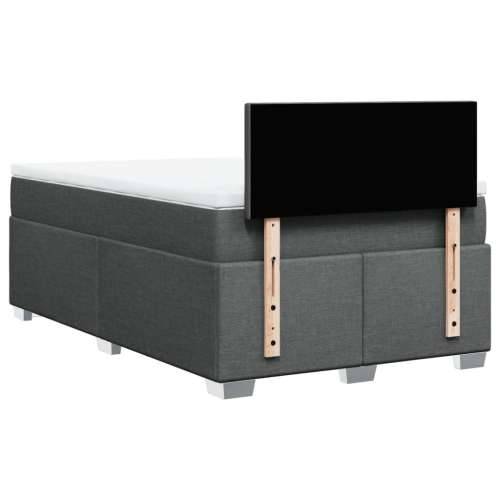 Krevet box spring s madracem tamnosivi 120 x 190 cm tkanina - Tamno siva 120 x 190 cm Gladak dizajn Cijena