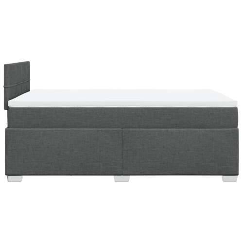 Krevet box spring s madracem tamnosivi 120 x 190 cm tkanina - Tamno siva 120 x 190 cm Blok s kvadratima Cijena