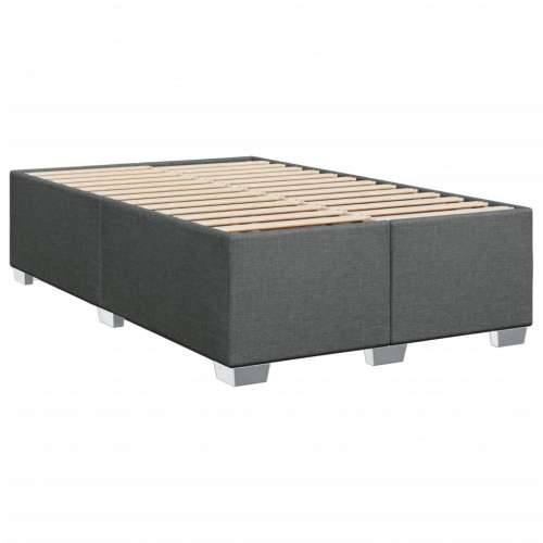 Krevet box spring s madracem tamnosivi 120 x 190 cm tkanina - Tamno siva 120 x 190 cm Blok s kvadratima Cijena