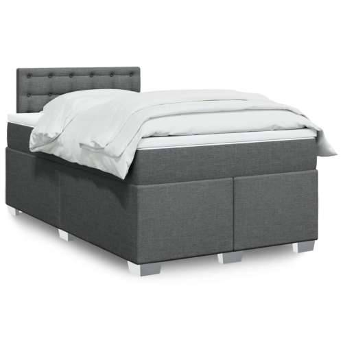 Krevet box spring s madracem tamnosivi 120 x 190 cm tkanina - Tamno siva 120 x 190 cm gumbi Cijena