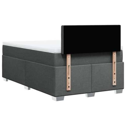 Krevet box spring s madracem tamnosivi 120 x 190 cm tkanina - Tamno siva 120 x 190 cm gumbi Cijena