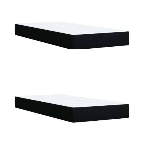 Krevet s oprugama i madracem crni 200x200 cm od tkanine - Crna 200 x 200 cm gumbi Cijena
