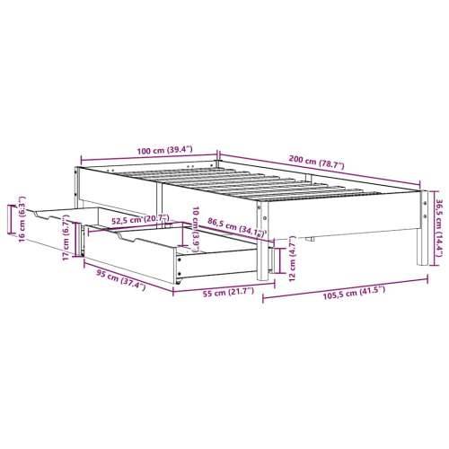 Okvir kreveta bez madraca bijeli 100x200 cm konstruirano drvo - Bijela 100 x 200 cm Cijena