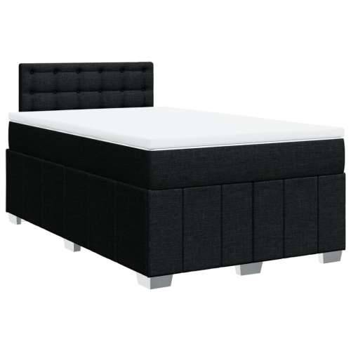 Krevet s oprugama i madracem crni 120 x 200cm od tkanine - Crna 120 x 200 cm gumbi Cijena
