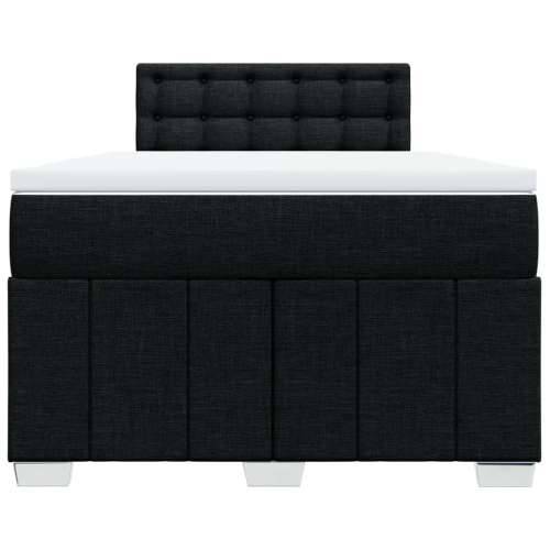 Krevet s oprugama i madracem crni 120 x 200cm od tkanine - Crna 120 x 200 cm gumbi Cijena