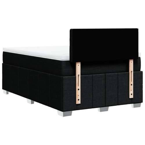 Krevet s oprugama i madracem crni 120 x 200cm od tkanine - Crna 120 x 200 cm gumbi Cijena
