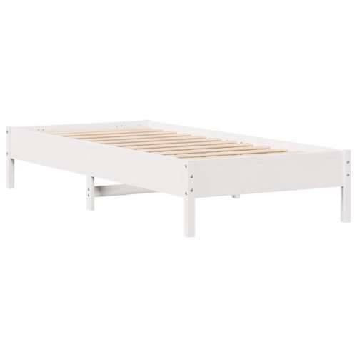 Okvir kreveta bez madraca bijeli 90 x 200 cm masivna borovina - Bijela 90 x 200 cm Cijena