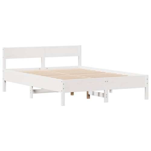 Okvir kreveta bez madraca bijeli 140 x 190 cm masivna borovina - Bijela 140 x 190 cm Cijena