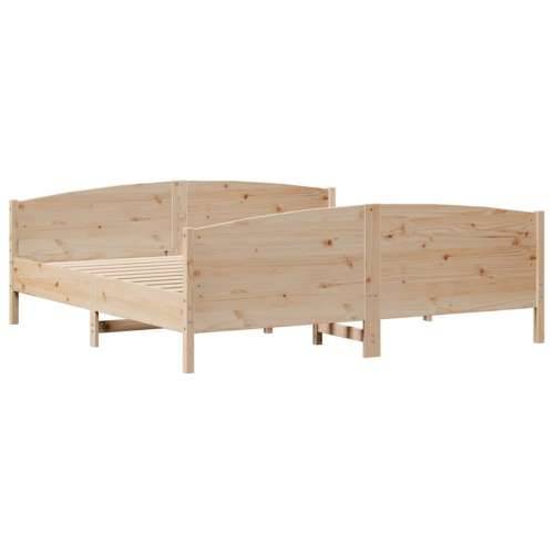 Okvir kreveta bez madraca 200 x 200 cm od masivne borovine - Prirodna 200 x 200 cm Cijena