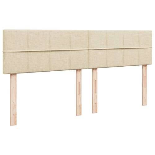 Krevet s oprugama i madracem krem 200 x 200 cm od tkanine - Krema 200 x 200 cm gumbi Cijena