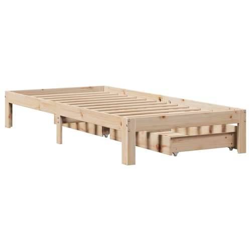 Okvir kreveta s ladicama bez madraca 90 x 200 cm - Prirodna 90 x 200 cm Cijena