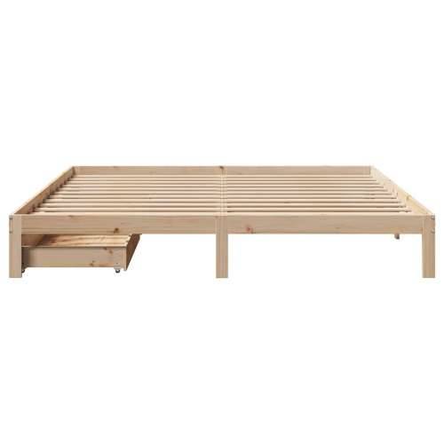 Okvir kreveta s ladicama bez madraca 200x200 cm - Prirodna 200 x 200 cm Cijena