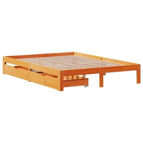Okvir kreveta s ladicama bez madraca vosak smeđi 135x190 cm - Voštano smeđa 135 x 190 cm Cijena