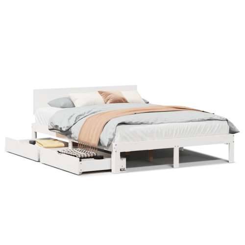 Okvir kreveta s ladicama bez madraca bijeli 135x190 cm - Bijela 135 x 190 cm Cijena