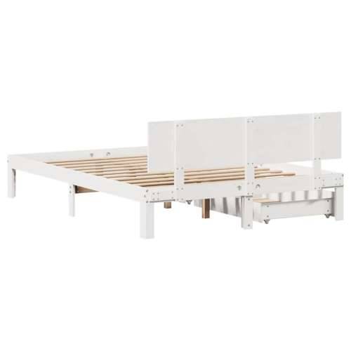 Okvir kreveta s ladicama bez madraca bijeli 135x190 cm - Bijela 135 x 190 cm Cijena