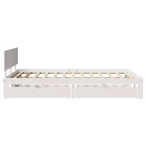 Okvir kreveta s ladicama bez madraca bijeli 140x190 cm - Bijela 140 x 190 cm Cijena