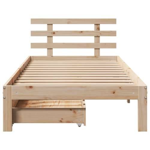 Okvir kreveta s ladicama bez madraca 75x190 cm - Prirodna 75 x 190 cm Cijena