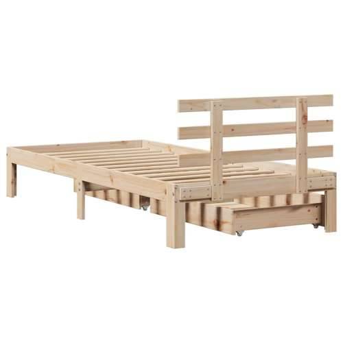 Okvir kreveta s ladicama bez madraca 90 x 200 cm - Prirodna 90 x 200 cm Cijena
