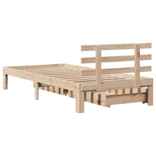 Okvir kreveta s ladicama bez madraca 100x200 cm - Prirodna 100 x 200 cm Cijena