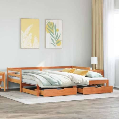 Dnevni krevet na razvlačenje bez madraca voštano smeđi 90x200cm Cijena