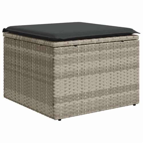 Vrtna garnitura - 4-dijelni set vrtnih sofa s jastucima svijetlosivi poliratan - Svjetlosiva 1 Bez stola Cijena