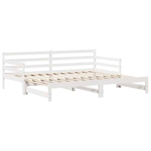 Dnevni krevet na razvlačenje s ladicama bez madraca 90 x 190 cm - Bijela 90 x 190 cm Cijena