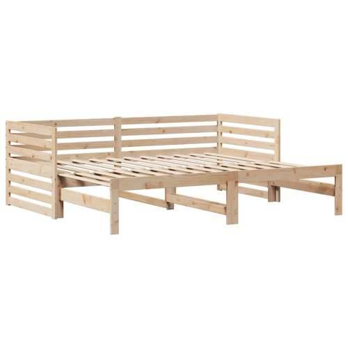 Dnevni krevet s ladicama bez madraca 90x200 cm masivno drvo - Prirodna 90 x 200 cm Cijena