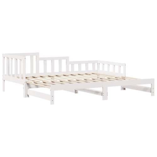 Dnevni krevet na razvlačenje s ladicama bez madraca 90 x 190 cm - Bijela 90 x 190 cm Cijena