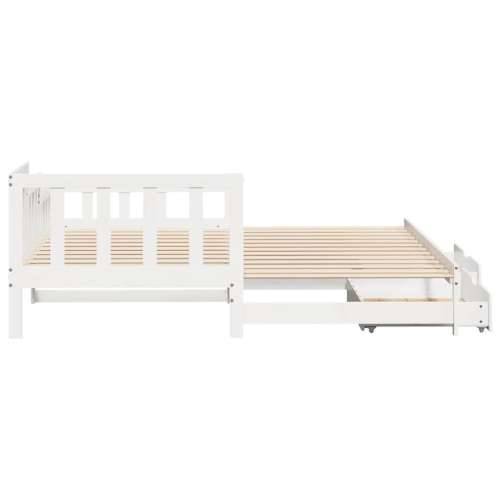 Dnevni krevet na razvlačenje s ladicama bez madraca 90 x 190 cm - Bijela 90 x 190 cm Cijena