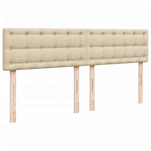 Krevet s oprugama i madracem krem 200 x 200 cm od tkanine - Krema 200 x 200 cm gumbi Cijena