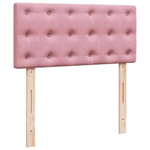 Box spring krevet s madracem ružičasti 90x190 cm baršunasti - Ružičasta 90 x 190 cm gumbi Cijena