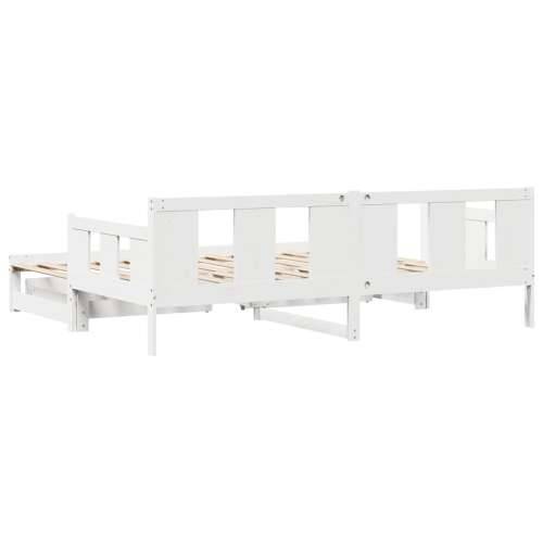 Dnevni krevet na razvlačenje s ladicama bez madraca 90 x 190 cm - Bijela 90 x 190 cm Cijena